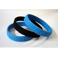 Adult 100% Silicone Bracelet - Embossed (1/2" Wide)